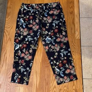Ann Taylor Factory Navy Floral Pants